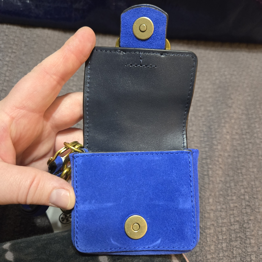 Tory Burch Blue Suede Mini Bag - Picture 8 of 10